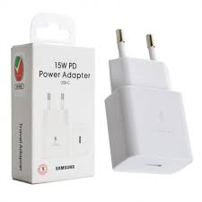 آداپتور شارژر 15 وات اصل پکدار سامسونگ سفید Samsung 15w Orginal Charger6 ماه گارانتی