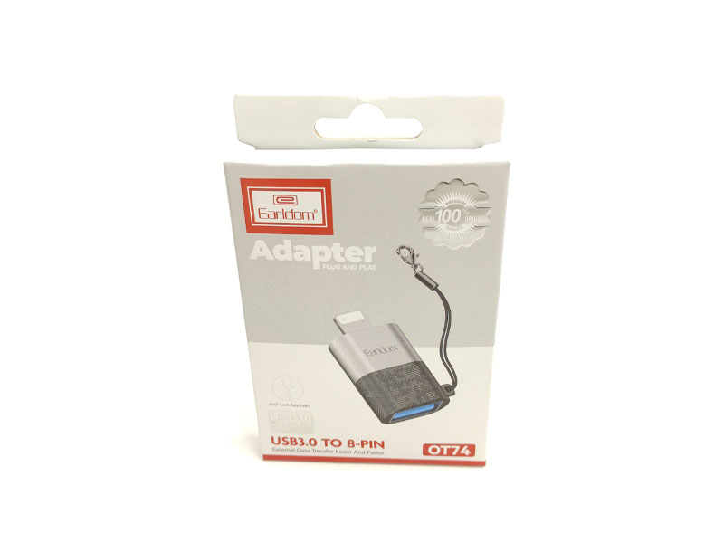 مبدل otg apple لایتنینگ USB3 ارلدام مدل ot74 مبدل otg apple لایتنینگ USB3 ارلدام مدل ot74 - تصویر 1