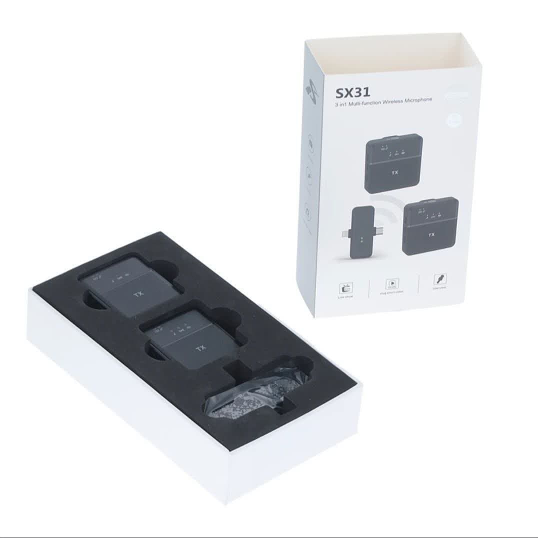 میکروفن یقه ای مدل SX31 dual 3in1 Multi-Function میکروفن یقه ای مدل SX31 dual 3in1 Multi-Function