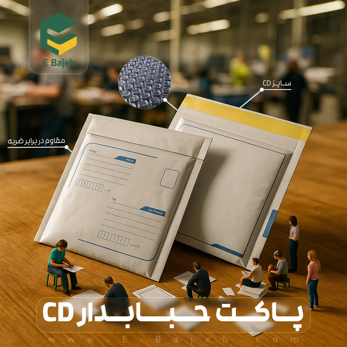 پاکت حبابدارCD (50عددی) - تصویر 2